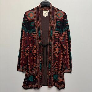NWT Cotton & Rye Women Southwestern Aztec Cardigan Sweater Size Large D110 -10